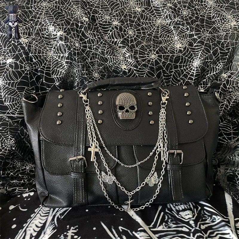 バッグ y2k gothic 2way scull rhinestone handbag y2k gothic 2way scull rhinestone handbag