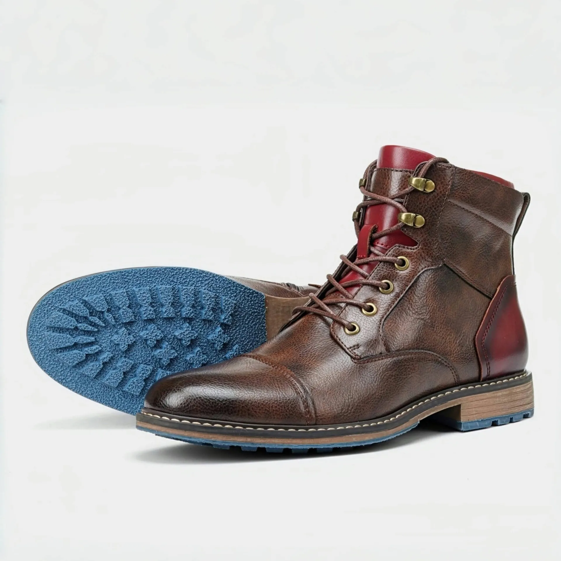 Mens Pointed Toe Cowboy Boots, Workwear Ankle Boots For Men  display picture 3