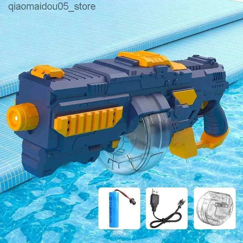 Sand Play Water Fun divertente Nuovo pistola ad alta tecnologia pistola elettrica Shooting giocattolo completamente automatico Summer Beach Outdoor Childrens Boys and Girls Adult Fun Toying Q240413