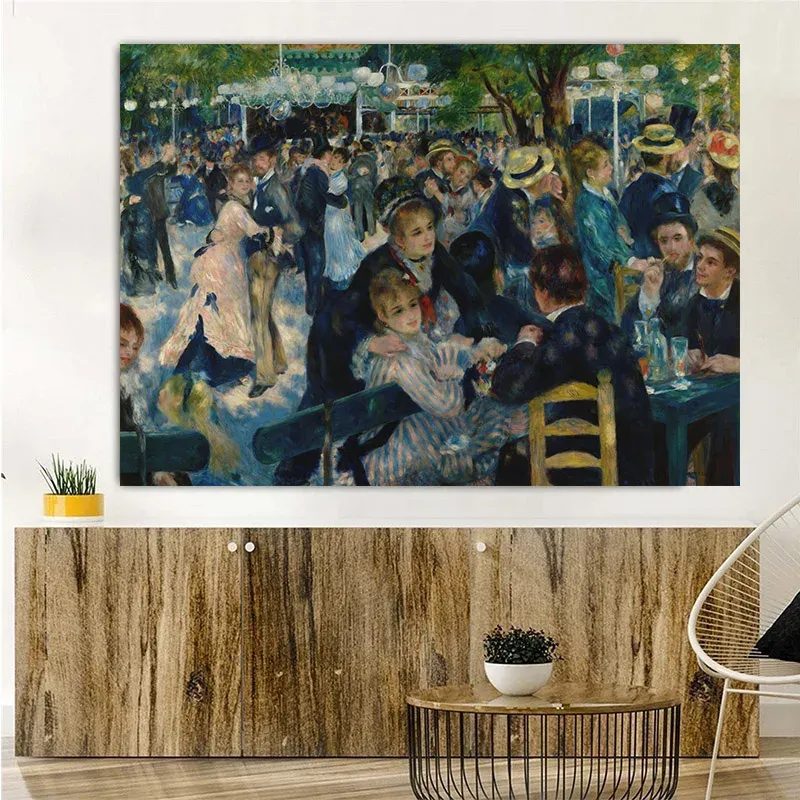 新品 ヴィンテージピエールオーギュストルノワール「ボートパーティー 絵画