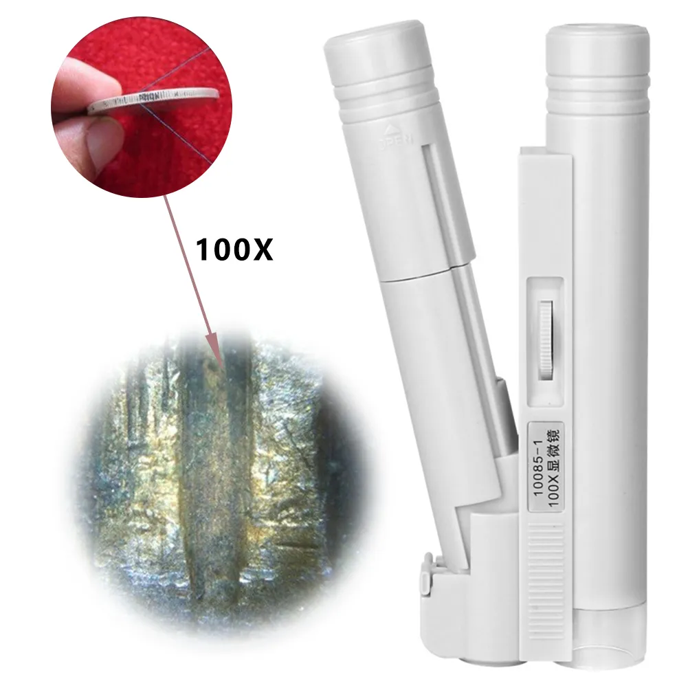Microscope Mini Glass Mini Magnifying Glass 100X Pocket Microscope LED... From Ddmyjan, $26. ...