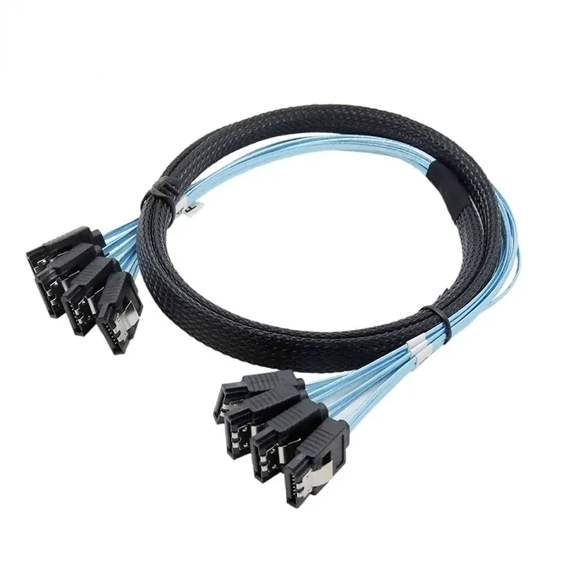 Высококачественный Mini SAS 4SATA до 4SATA 30 7P Computer Case Cable Cable 6 Гбит / с с 4 портами, подходящими для высокопроизводительных серверов