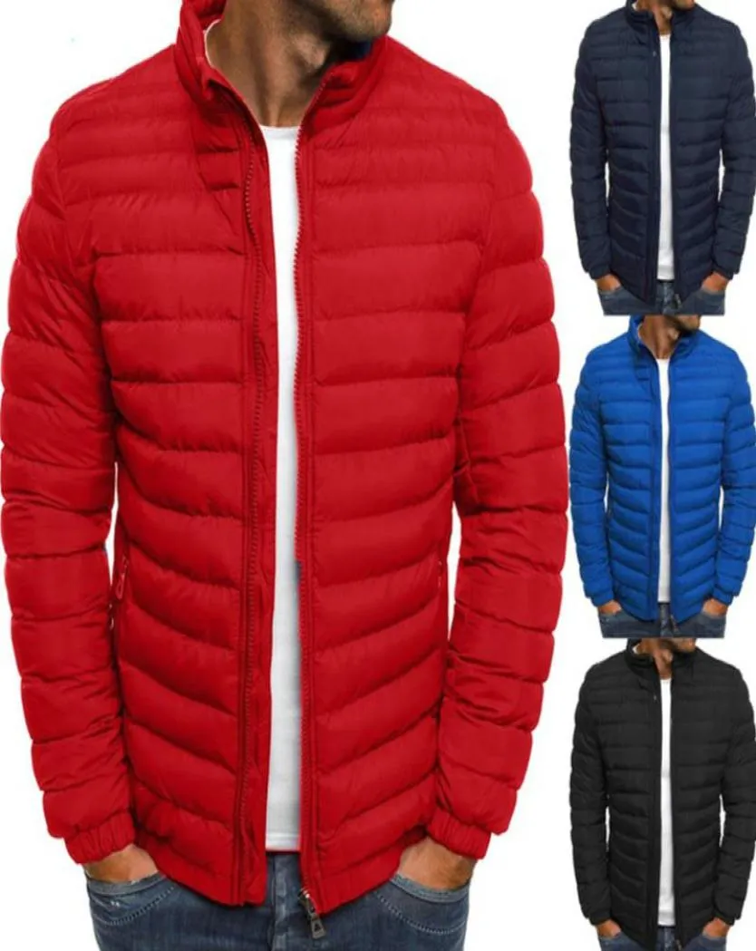 Burbuja acolchada de invierno para hombres engrosar las chaquetas parkas livianas calientes