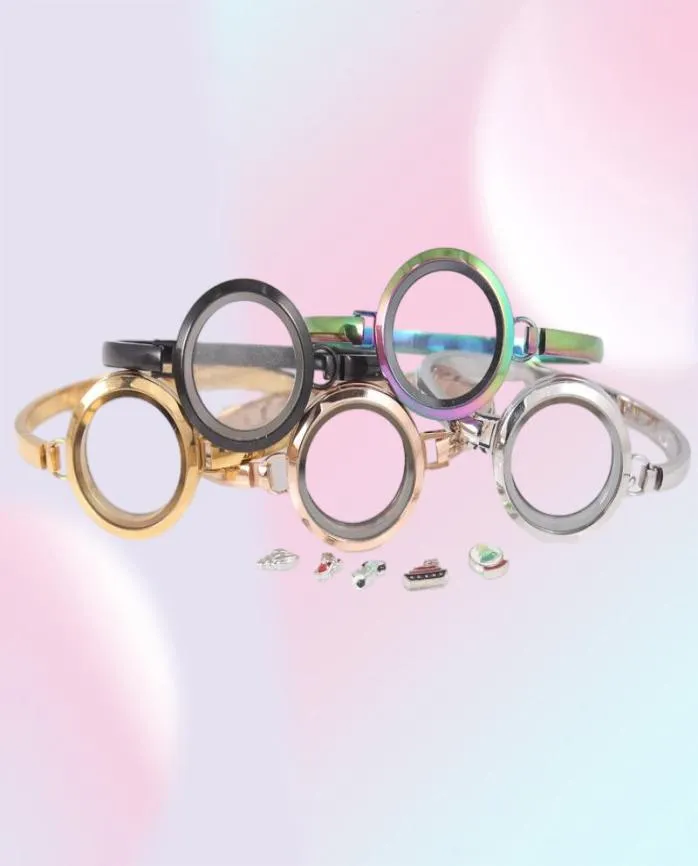 Bangle 5pcs 316l parafuso de aço inoxidável 30mm Mistura misturada Gesto de pulseira de 78 polegadas de 78 polegadas jóias femininas4323367