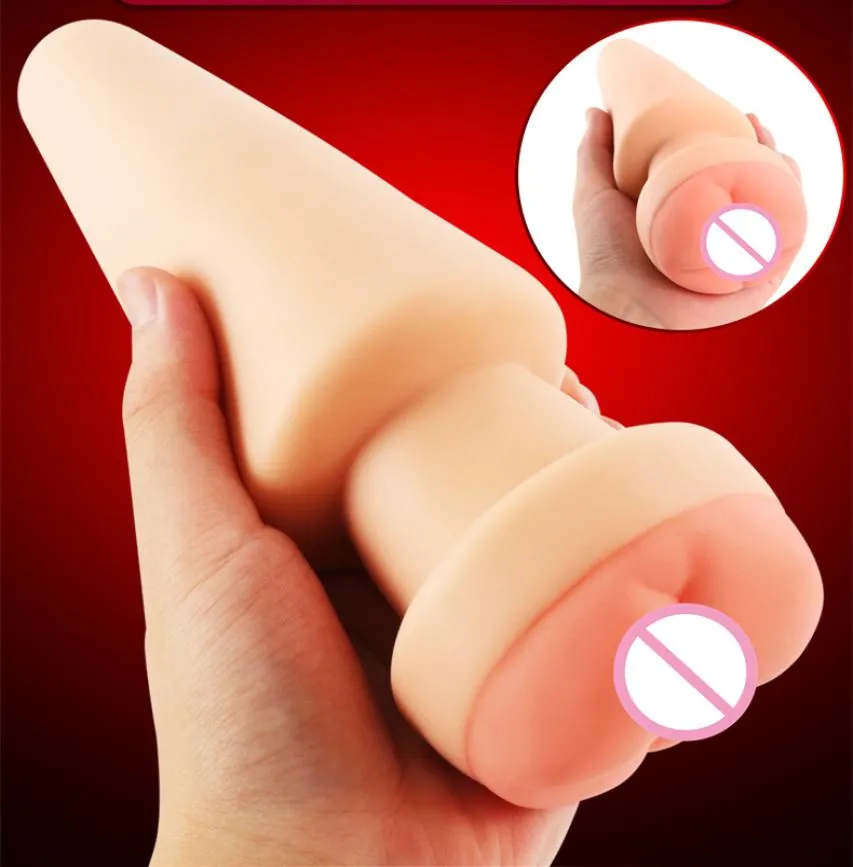 Silicone Pussy Ass grande ânus plug plug unissex masturbador gay brinquedos sexuais enormes plug plug viblão anal games de sexo adulto t2009016305097