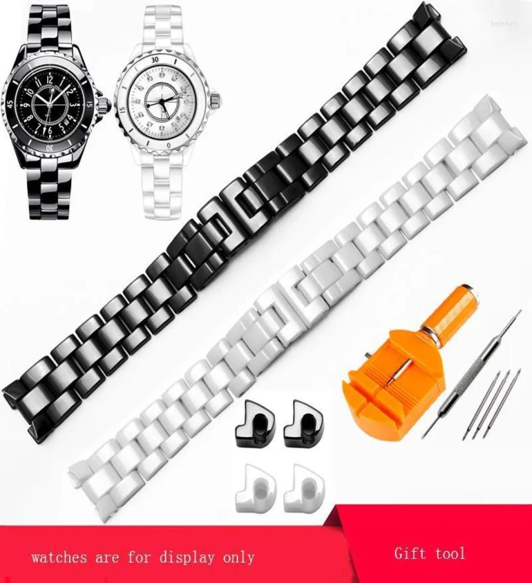 Watch Bands High Quality Pearl Cerra Watchband 16 mm 19 mm Blanc Blanc Blanc pour J12 Femelle et masculine Gift Toolwa6324969 J12