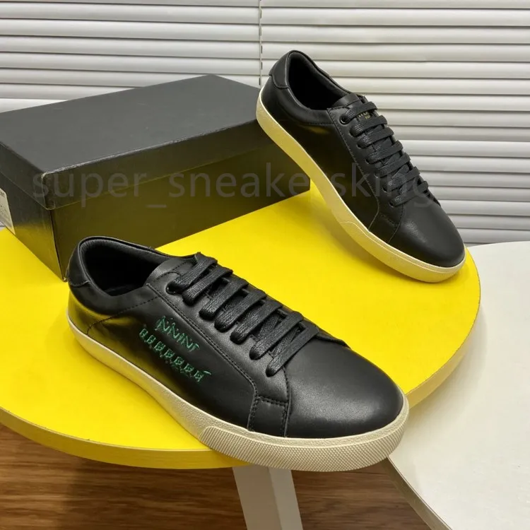 Designer Shoes Court Sneakers Men Trainers Genuine Leather Platform Embroidered Logo Signature Sneaker With Box size 38-46