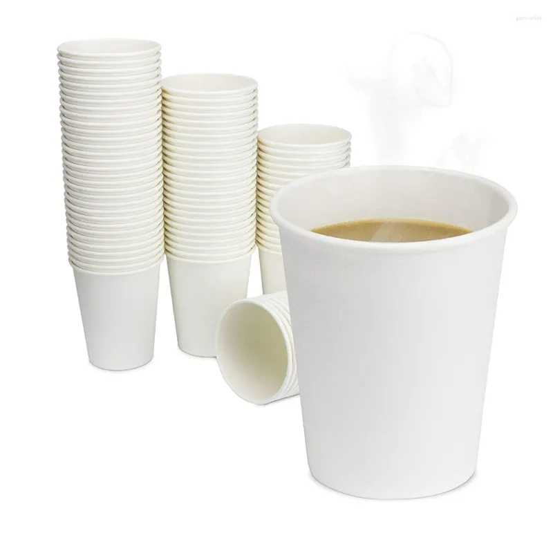 Copas descartáveis palhas Mongka 9 oz de café branco e uma bebida fria para o chá de café com café com café com leite café