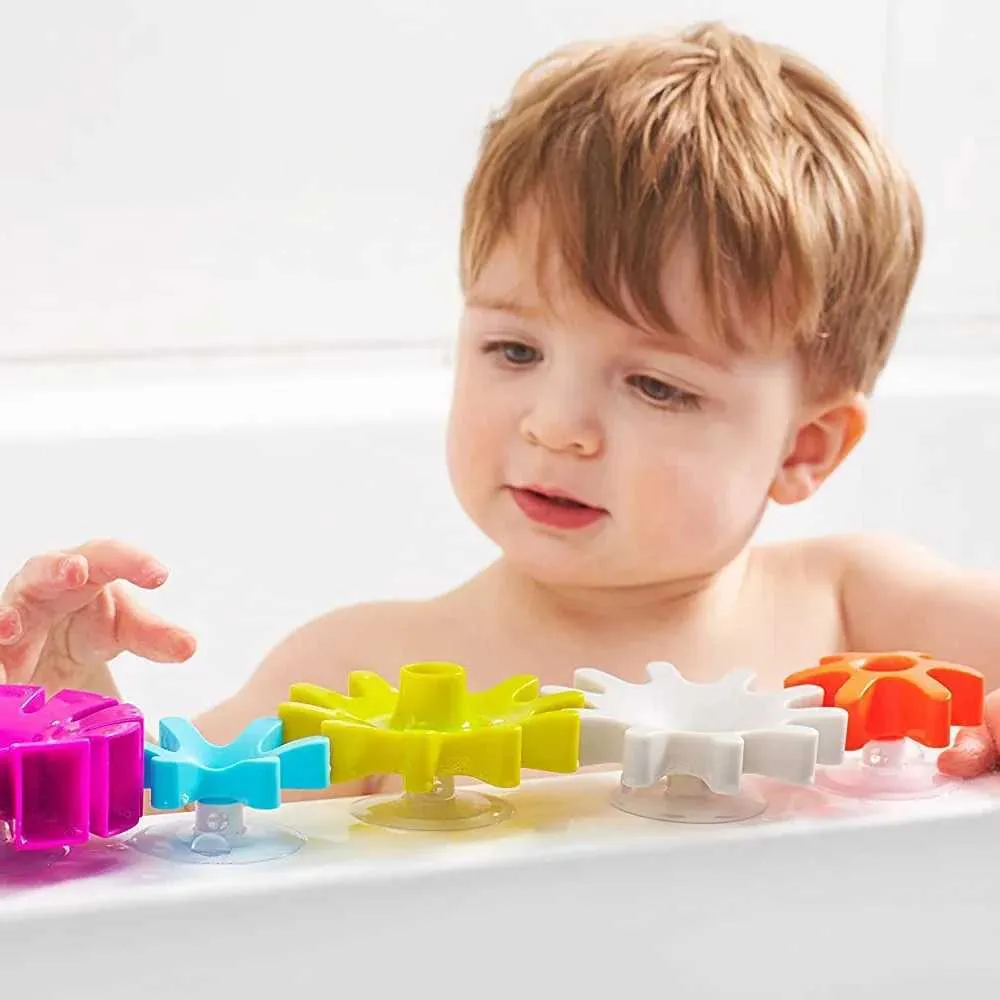 Badespielzeug Babysaugbad Spielzeug Saugnapfrad -Gang -Rotation Spielzeug drehen Wasserrad Rotationspflicht Wasserspielzeug für Babys 0 12 Monate 1 Jahr 240414