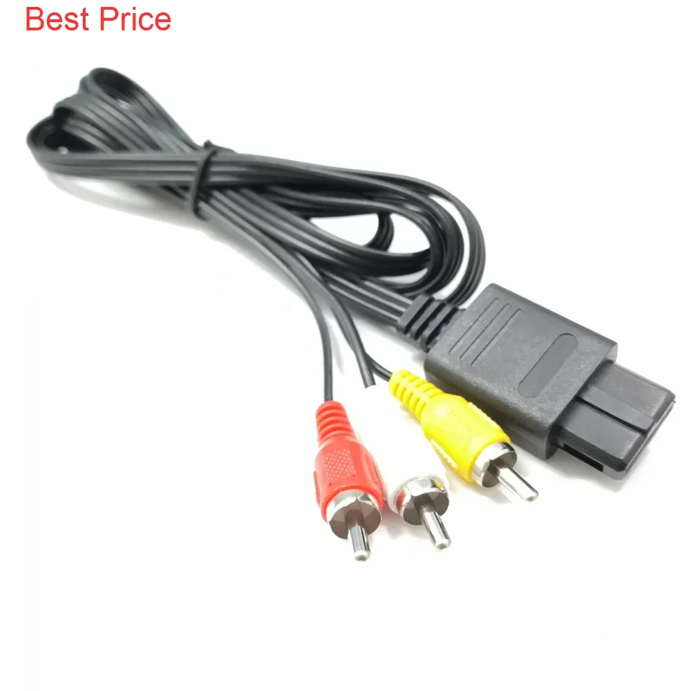 Kable 20pcs N64 AV Kabel NGC AV Super Snes wielofunkcyjny kabel AV 1,8M N64 Trzy wiersz kabel AV