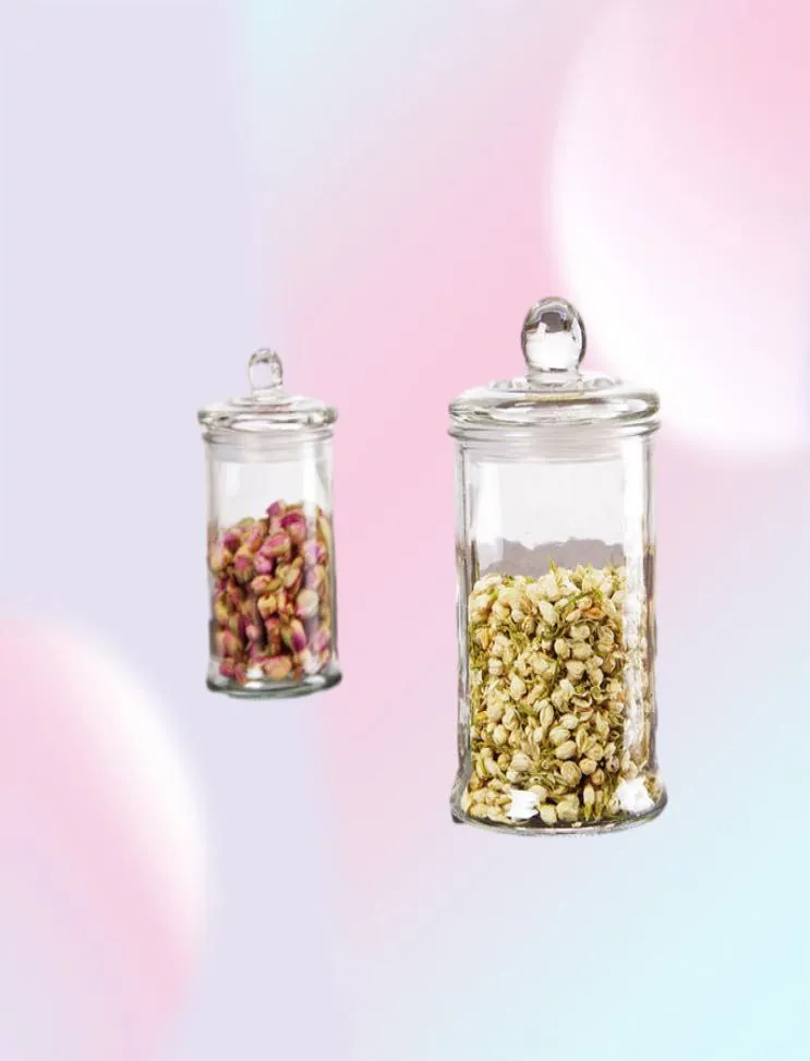 Lufttät burk med locket Canister Coffee Sugar Storage Glass burkar behållare för torkad blomma och frukt4916085