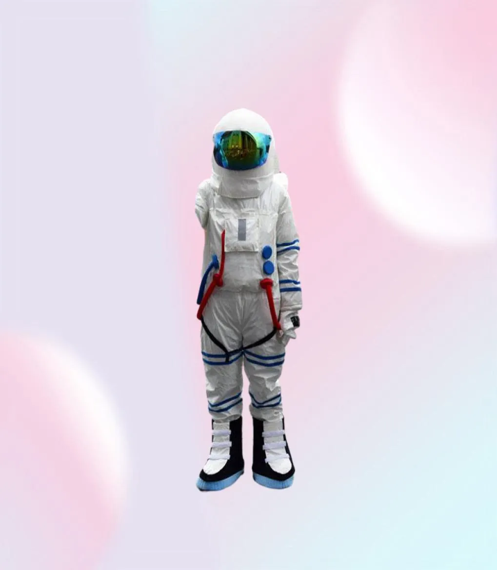 2018 Wysokiej jakości garnitur kosmiczny kostium maskotki astronaut Mascot Costume z plecakiem Gloveshoes8364937