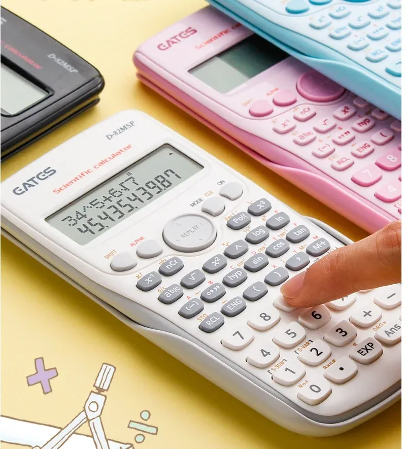 Kalkulatory cyfrowy kalkulator naukowy 240 Funkcje 82MS Statystyka Matematyka 2Line Wyświetlacz D82MSP dla studentów studenckich studentów licencjackich