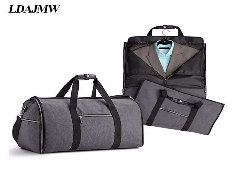 Largecapacity katlanır su geçirmez elbise seyahat çantası çok işlevli çanta giyim seyahat depolama çantası Men039s gömlek takım elbise organizasyonu4895412