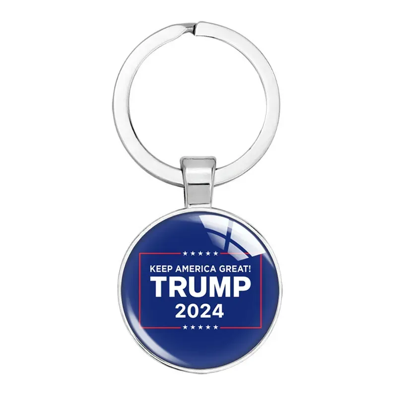 Trump 2024 Keychain Pendant Keyrign Save America Again Time Time Gem Keychains Cadeaux de Noël Chaîne de clé 2024413
