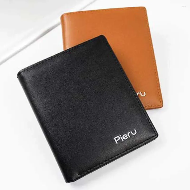 Plånböcker kort fodral män plånbok mode pengar klipp dokument hållare väska bruna svarta hållare pojkar