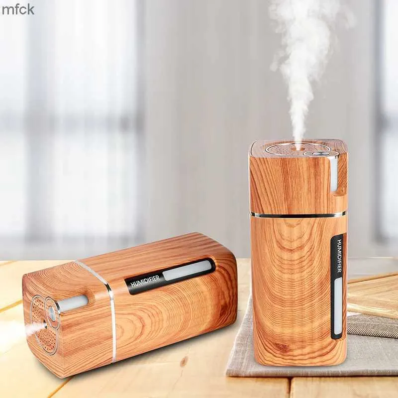 Luftbefeuchter 300 ml Luftbefeuchter Aroma Öl Diffusor Ultraschall Holz Getreide Luft Luftbefeuchter USB Mini -Nebel -Maker LED -Licht LED -Licht