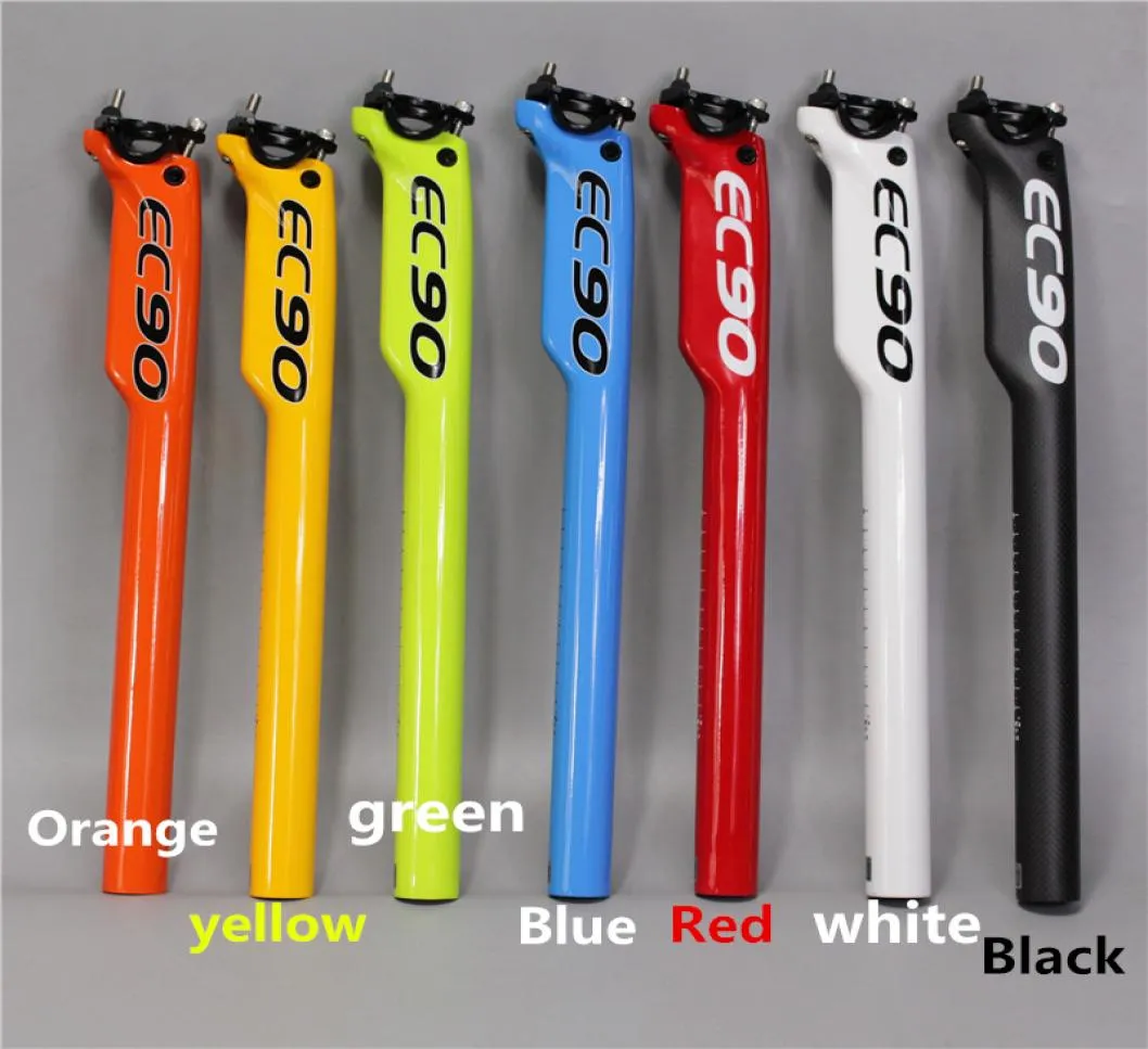 2019 New ec90 glossy Full Carbon Fiber seatpost Bicycle MTB Bike From Superleggera Road Bike Parts Breaking wind Seat post9763876