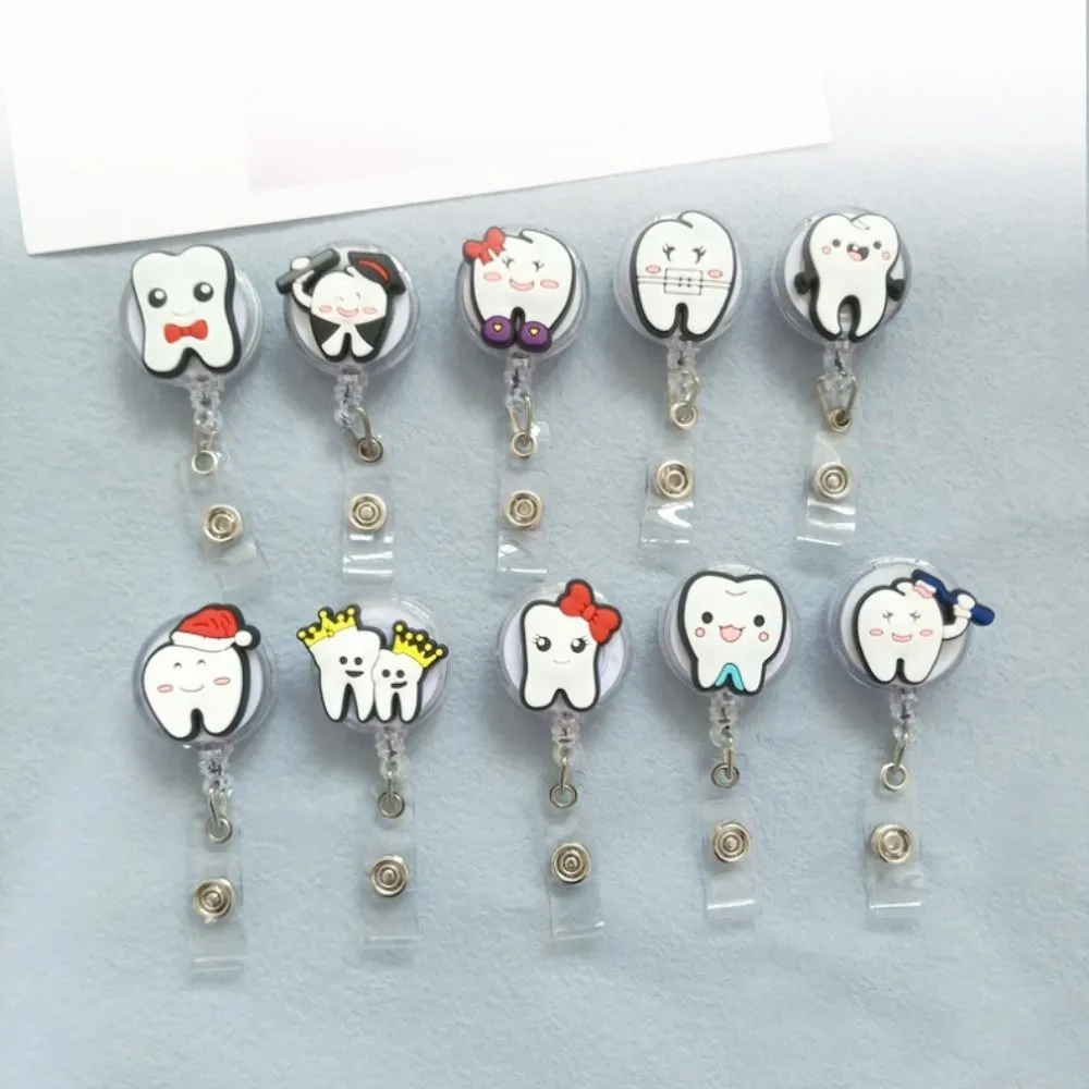 2-Pack Funny Badge Reels For Nurses & Office Workers - "We Listen & We Don’t Judge" Design, Retractable ID Holder With Alligator Clip, Cute Heart Print