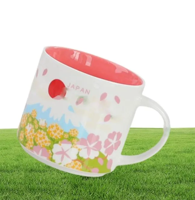 Керамическая керамическая керамическая кружка города Япония Cities Coffee Cups Cup с оригинальным Box2976763