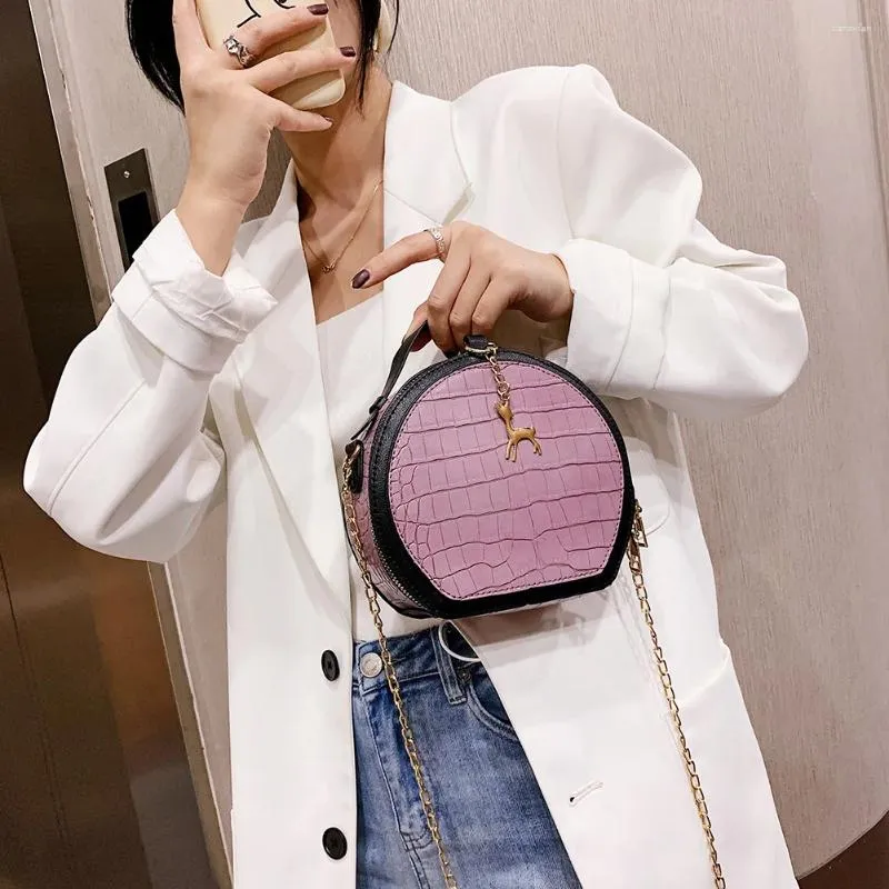 Sac simplement crossbody sacs Lady Chain Travel Small Sacs Alligator Pu Pu Color Color Spillis Messenger pour les femmes 2024