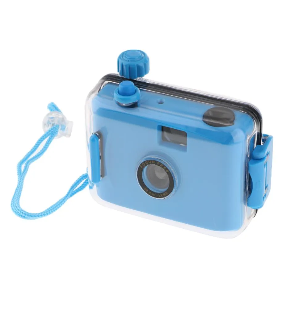 فيلم Lomo Camera Camera Mini Mini Cleat 35mm تحت الماء مع حالة سكنية Blue8331131