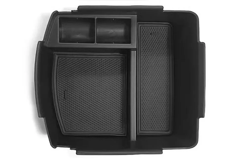 RUNROAD Vassoio Organizer Per Console Centrale – Compatibile Con Kia Seltos 2020-2023, Inserti In ABS Nero, Portaoggetti Per Bracciolo, Facile Installazione