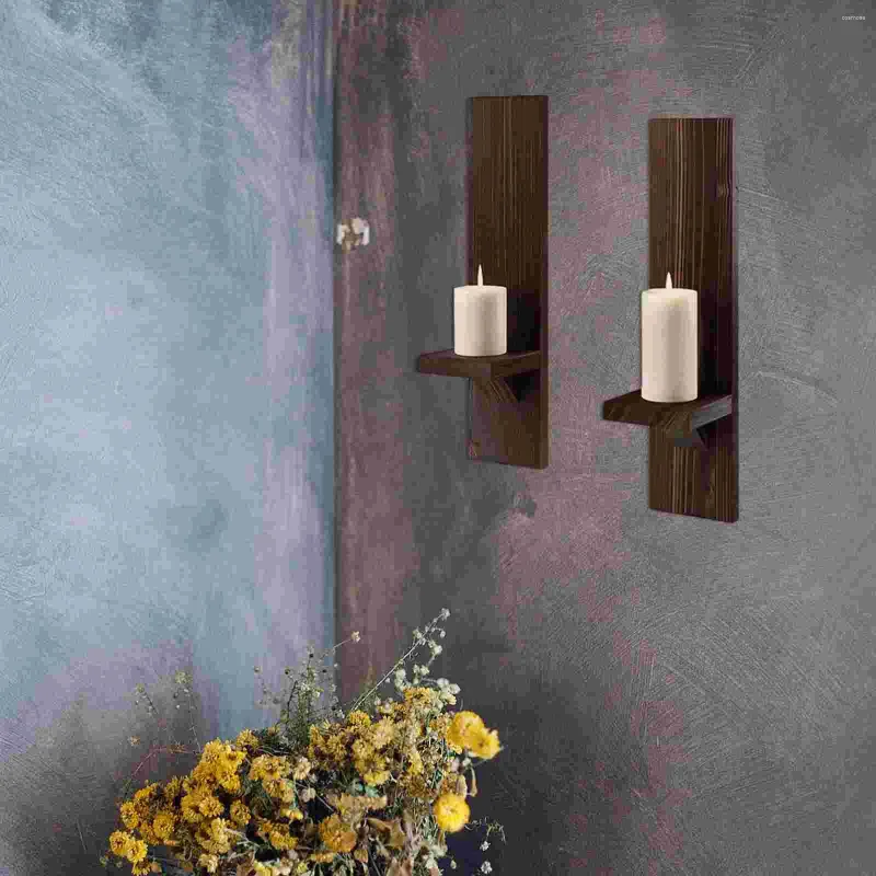 Candle Holders 1 Pair Wall Sconce Holder Tea Light Hallway Decor