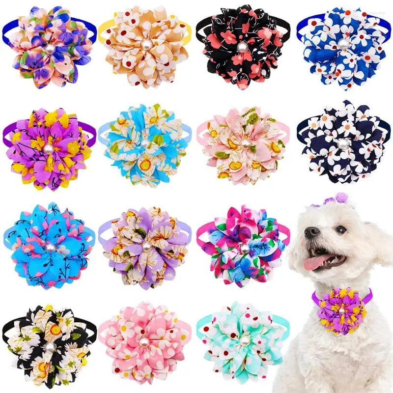 Hondenkleding mode kleine bloemen boogtjes met parel kat puppy puppy nestjes bulkproducten voor honden verzorgen accessoires