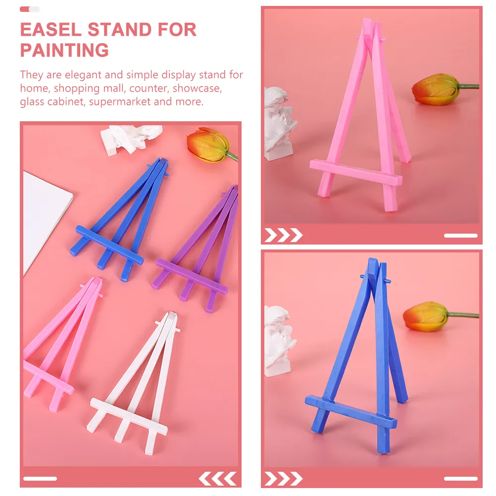 DHgate.com:Mini Plastic Display Easels, 20-Pack Multicolor Tabletop ...