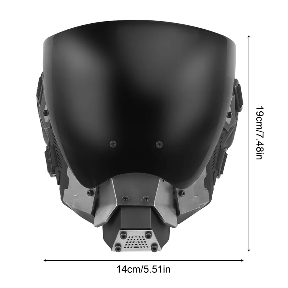 Masque De Protection Intégral Respirant – TPU Haute Intensité, Pour Paintball, Airsoft, Halloween, Cosplay, Avec Sangle Réglable