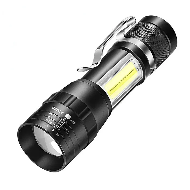 High Power Rechargeable LED Flashlight Mini Zoom Torch Outdoor Camping Strong Lamp Lantern Waterproof Tactical Flashlight