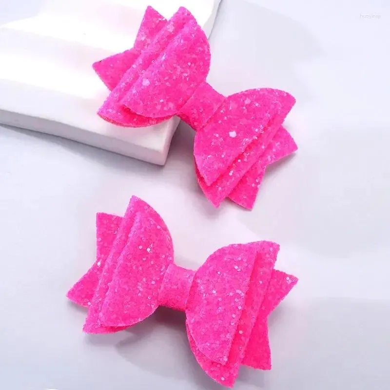 Accessoires de cheveux 2pcs paillettes scintillantes Clip à arc filles Party Child Glitter Bowknot Hairpin Beautiful Barrets Headswear