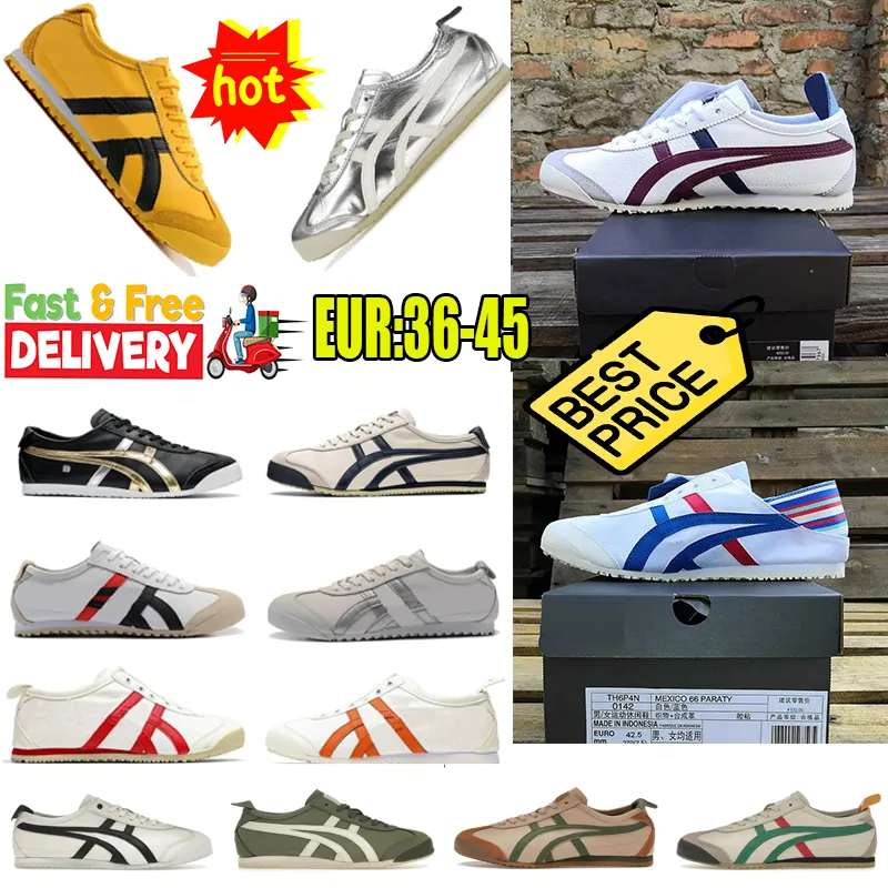 2024 Onitsukasss Tiger Mexico 66 Sneakers Lifestyle Sneakers Women Men Projektanci Buty do biegania czarny biały niebieski żółty beżowy