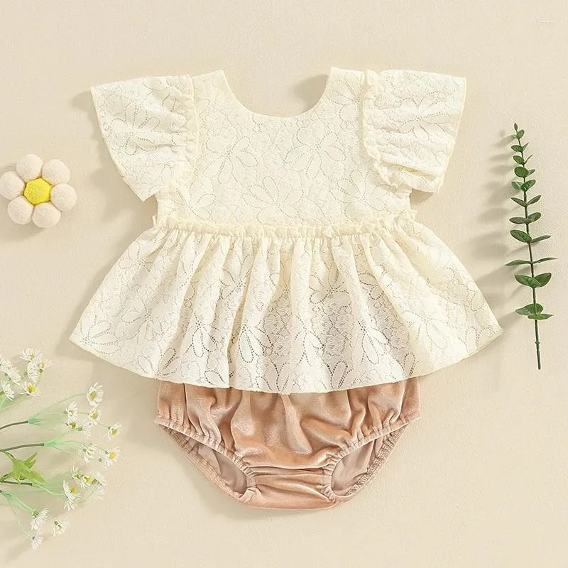 Ensembles de vêtements focusnorm 0-18m beaux bébé filles vêtements d'été 2 pc