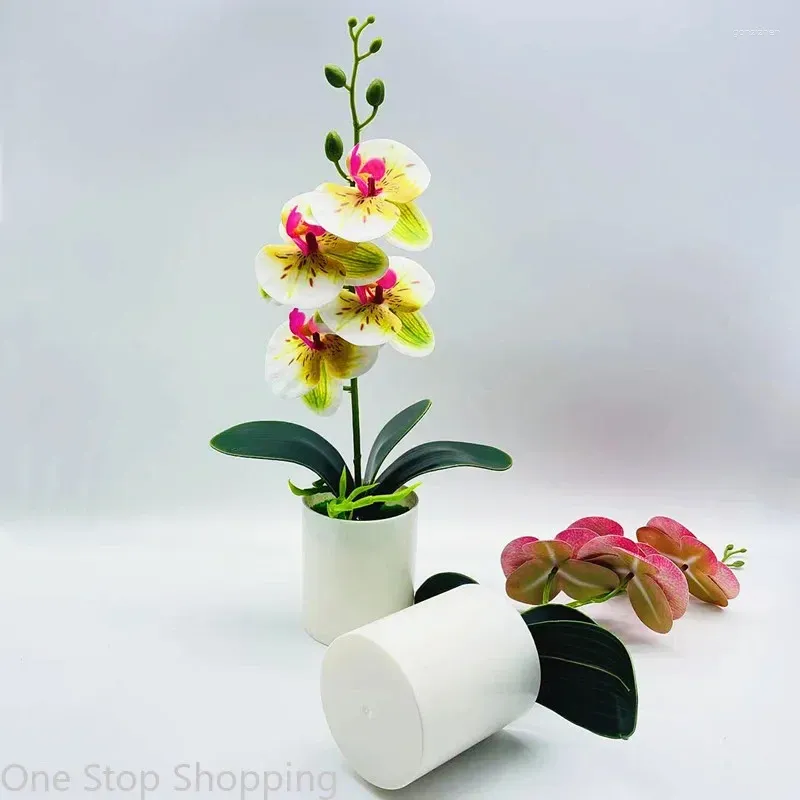 Decorative Flowers Indoor Faux Potted Plant Fake Artificial Bonsai Small For Outdoor Home Kitchen Office Desktop Wedding Decor