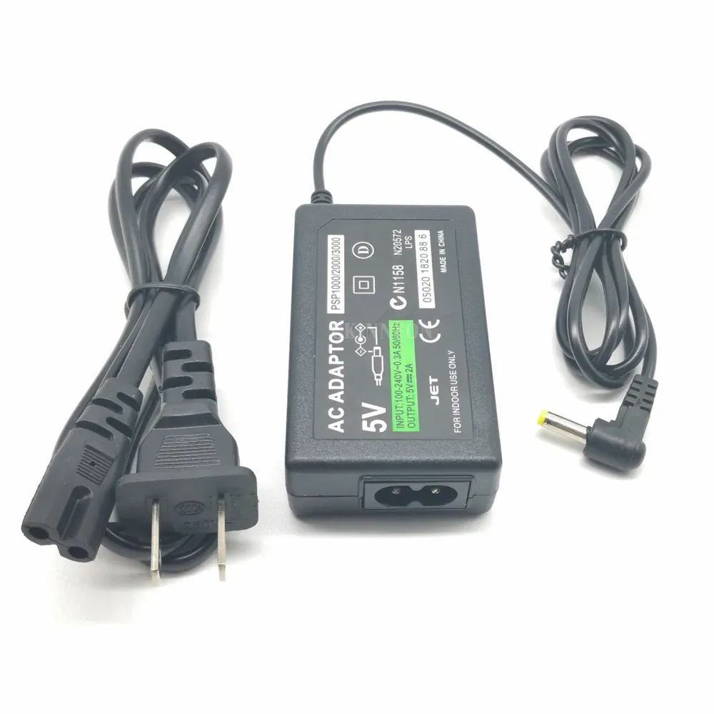 Cavi 10pcs Plug UE/US Plug 5V Adattatore di alimentazione a parete per casa AC per Sony PlayStation portatile PSP 1000 2000 3000 Slim Charging
