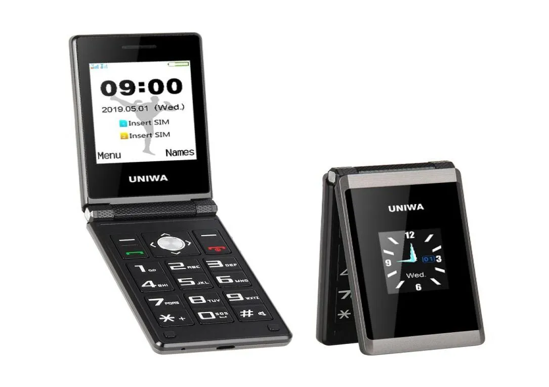 UNIWA X28 Dual Screen Flip Smart Flip Phone With SOS Function, Big ...