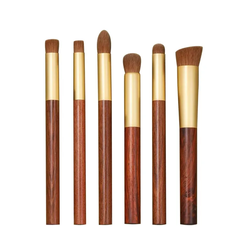 Kits Professional Handmade Makeup Brush 1PC Vintage Weasel Hair Round Small Foundation Concealer Brush Rosewood Handle Make Up Brush