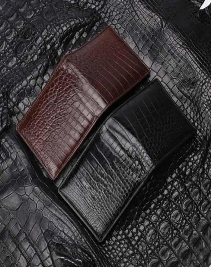 Designersiamais Crocodile Veille de nombril véritable en cuir véritable WalletsLuxurys Designers Men039s Money Socch Creditcard 4260104