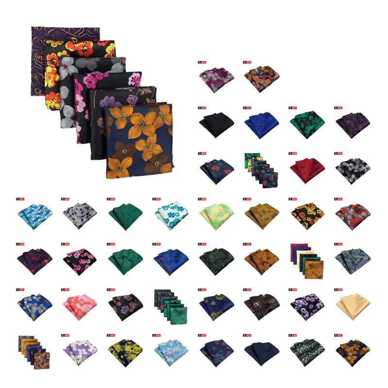 Nekbanden modieus pak heren paisley tie patroon pocket square zakdoek zijden hankies voor drop levering mode accessoires otg21