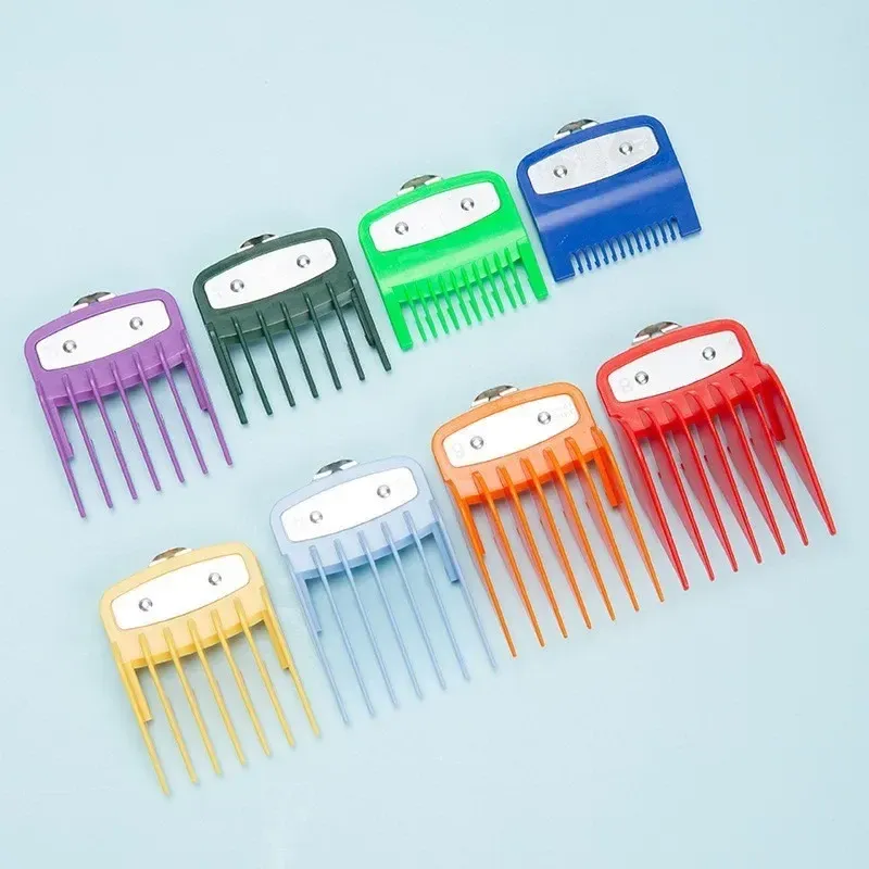 2024 Kemei Hair Clipper Limit Comb Comb Comb Size Placement Barber Replace 1.5/3/4.5/6/10/13/19/22/mm 8pcs for 1990 809a 1761 kemei