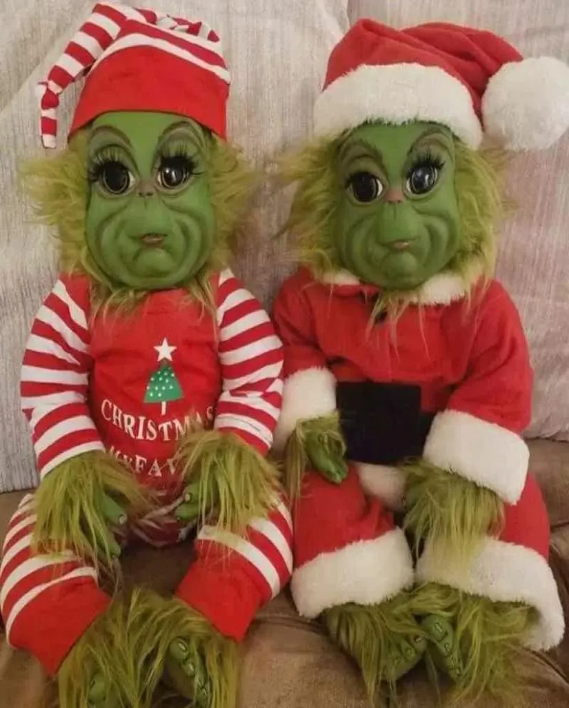 Doll Cute Christmas 20 cm Grinch Baby Stuffed Psh Toy for Kids Home Decoration On Xmas Gifts navidad decor8176198