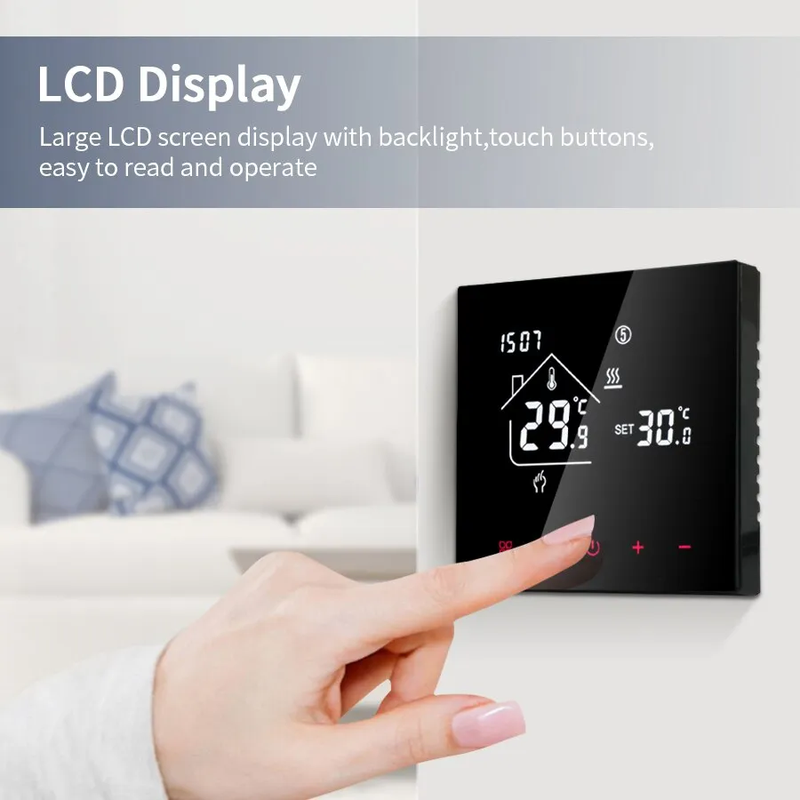 Touch Screen Radiator Control Panel Programmable LCD Touchscreen Thermostat Electric... From Ddmyperfect ...