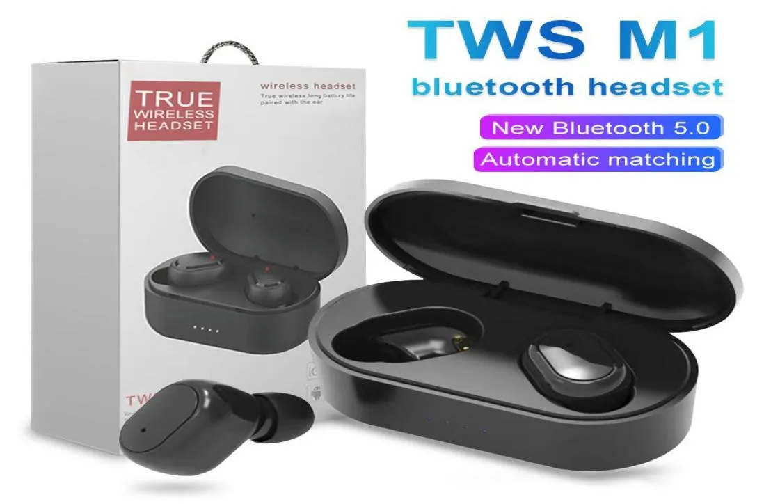 M1 TWS Bluetooth Écouteurs Wireless 50 STERO EARTODS Écouteur portable de bruit intelligent pour iPhone Xiaomi Huawei WI3124785