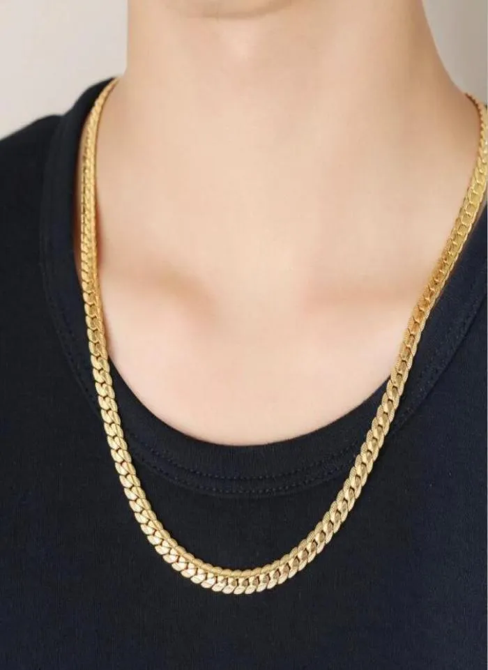 Hip Hop Chunky Long Gold Kette für Männer 556585mm Farbe Vintage Halskette Frauen Frauen Schmuck Colar Collier Ketten1892689