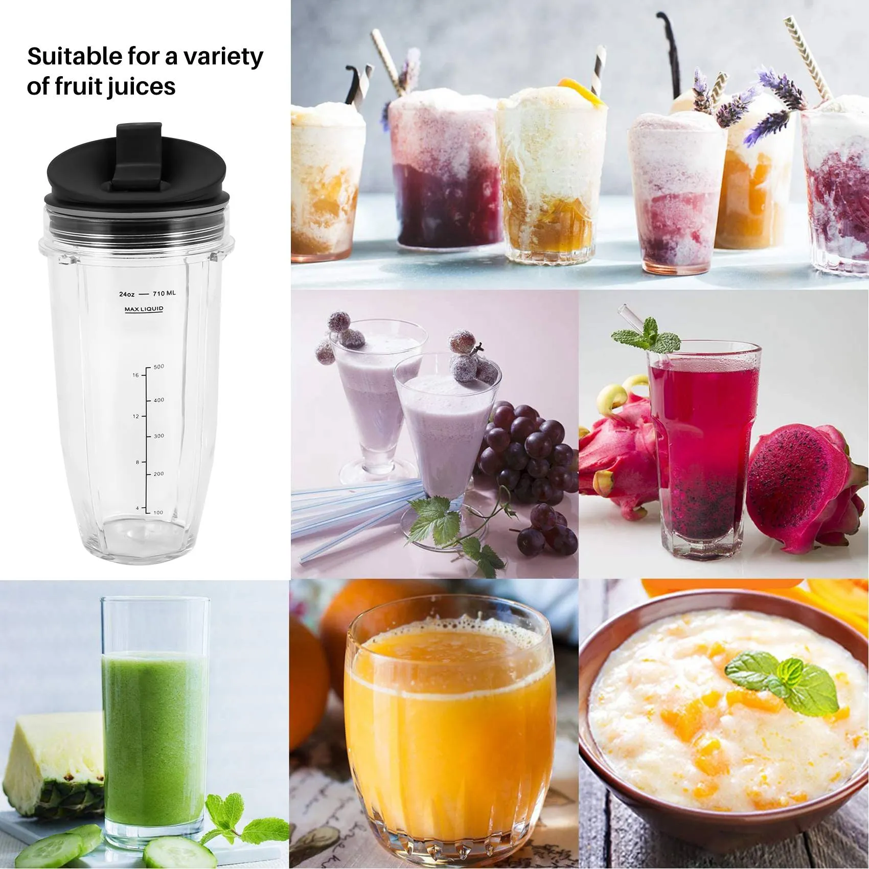 2 Pack 24oz Cup With Spout Lid For Nutri Ninja Auto IQ Series Protein Blender Bottle BL450 BL454 BL456 Bl480 L481 Replacement From Ddmyfeb 25.86 DHgate.Com