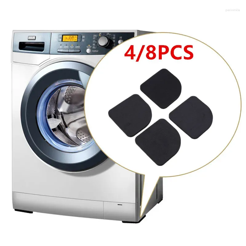 Mattes de bain 4 / 8pcs PADS de haute qualité Machine à laver domestique Réfrigérateur de tapis antidérapant Protecteur de meubles de plancher anti-vibration