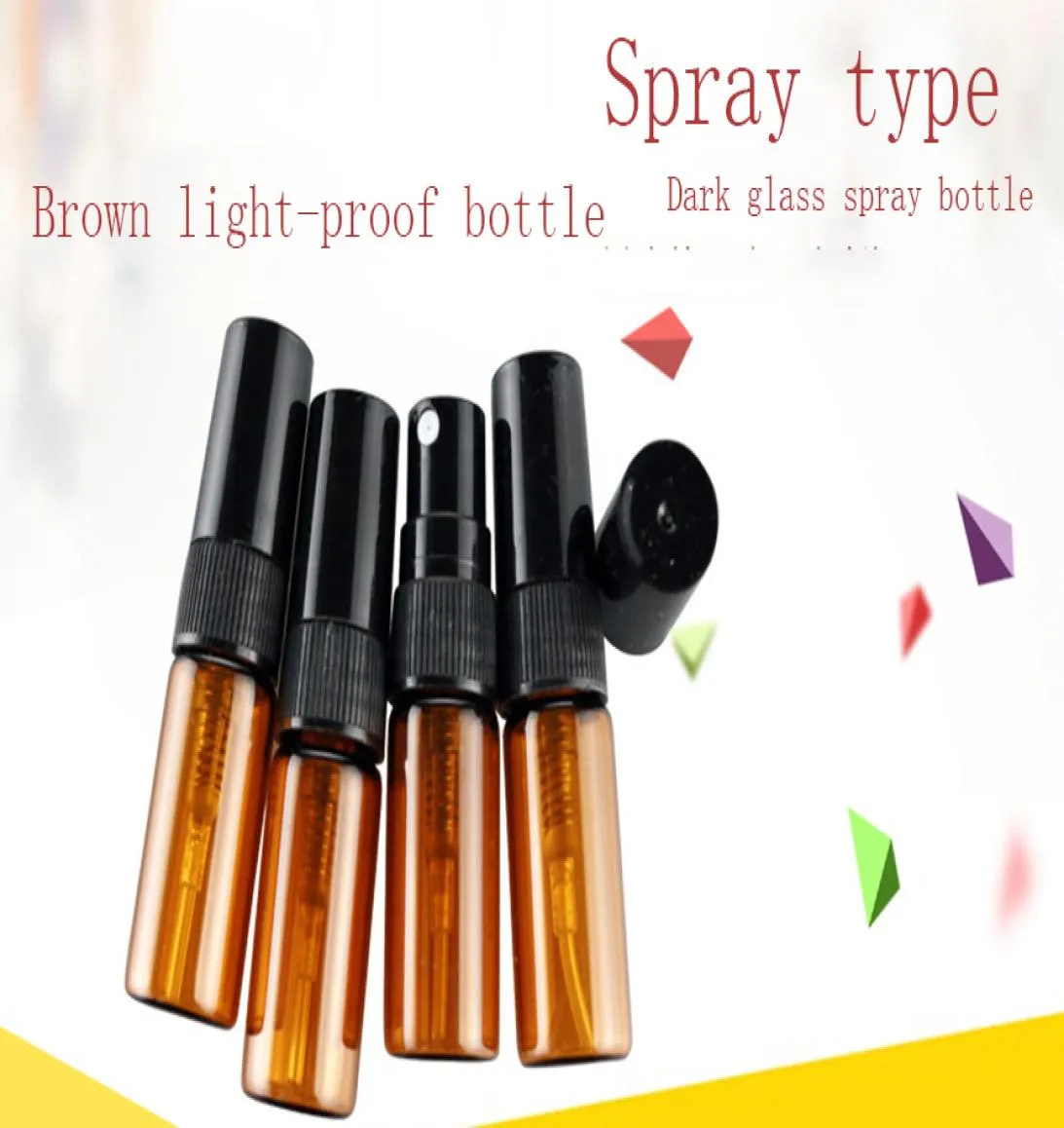 25 ml braune Glasröhrchen Sprühflasche Braun dunkle Glasflasche Medikament Unterbottle kann für die Subprobe verwendet werden9810363