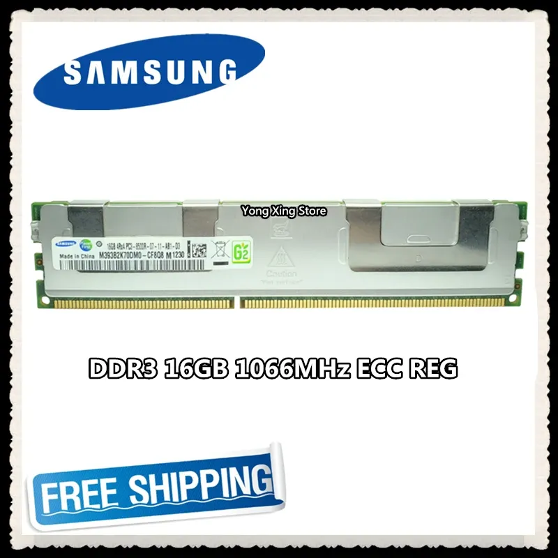 RAMS Samsung Server Bellek DDR3 16GB 32GB 1066MHz ECC Reg Kayıt Dimm PC38500R RAM 240pin 8500 16G 4RX4 X79